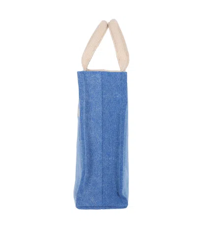 Marni Shopper Bag With Shoulder Strap And Top Handles In Blue