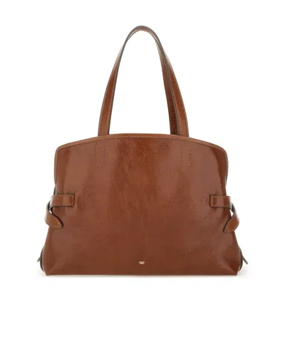 Anya Hindmarch Top Handle Shoulder Bag In Brown