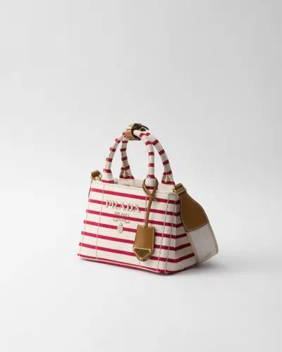 Prada Mini Handbag With Striped Design And Handle In Multi