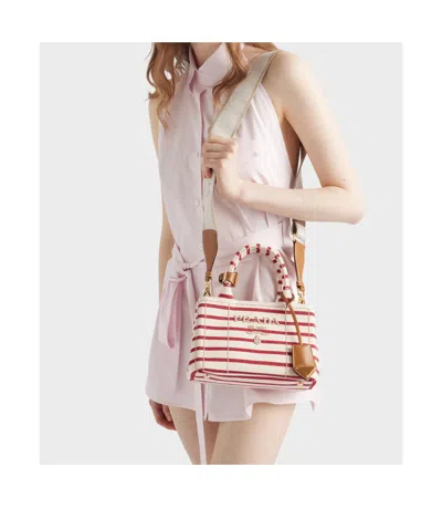 Prada Mini Handbag With Striped Design And Handle In Multi