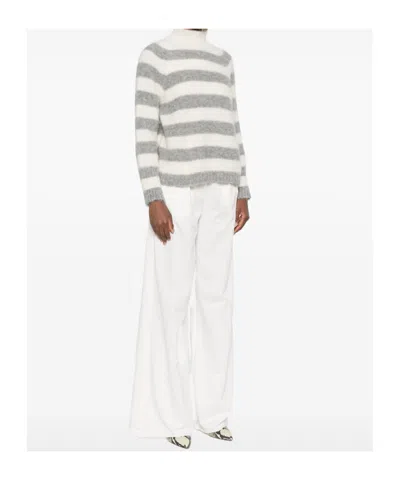 Antonelli Striped Long-sleeved Sweater In Multi