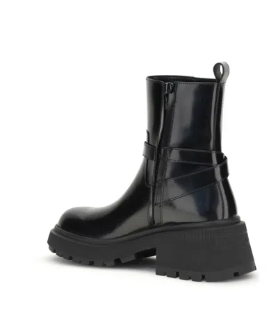 Jimmy Choo 'flat Chunky Sole Ankle Boots' In Black