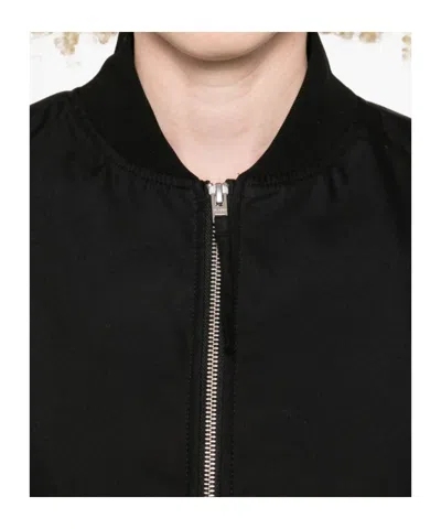 Closed Black Zip-front Flap-pocket Jacket In Black
