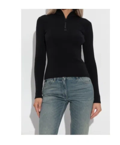 Courrèges Courregès Midnight Blue Wool Sweater In Blue