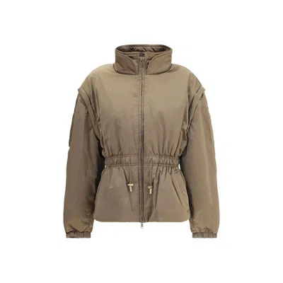 Isabel Marant Étoile Dastyni Puffer Jackets Green In Brown