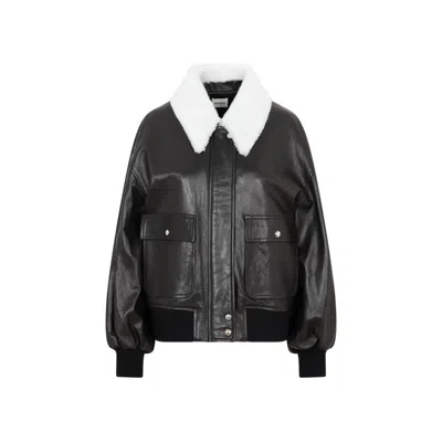 Khaite Shellar Black Lamb Leather Jacket