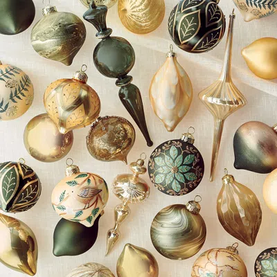 Frontgate Set Of 6 Partridge And Pear Ornament Collection