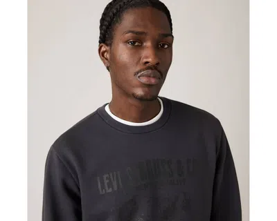 Levi's Standard Graphic Crewneck Sweatshirt In Blue