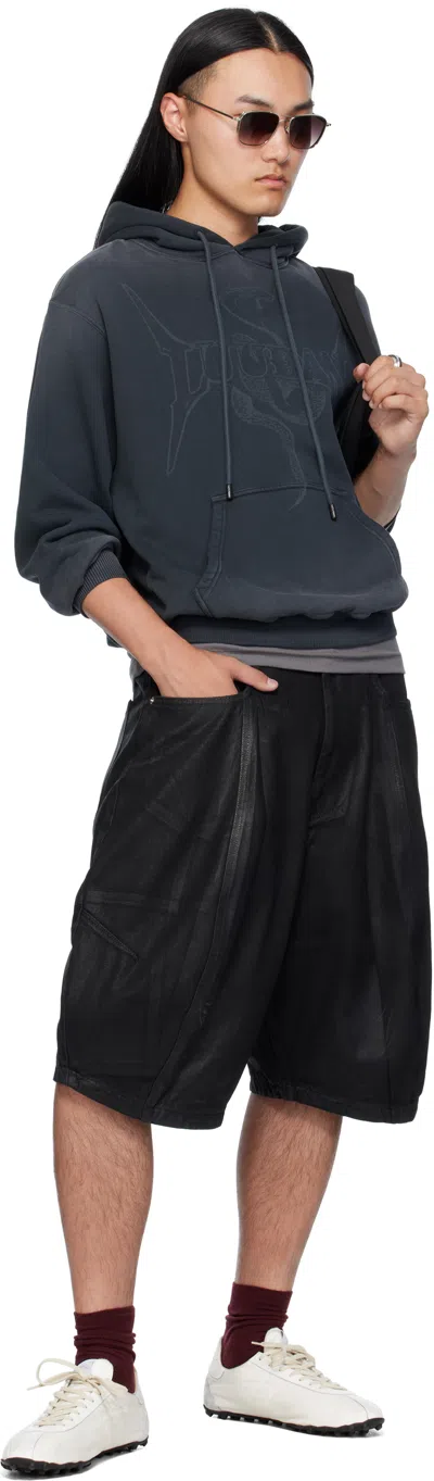 Lu'u Dan Gray Slouch Hoodie In Blue