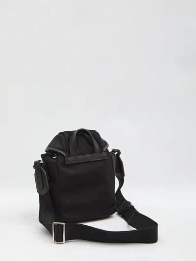 Moncler Versatile Polyester Backpack Adjustable Straps In Black