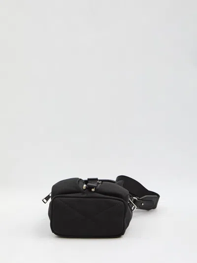 Moncler Versatile Polyester Backpack Adjustable Straps In Black