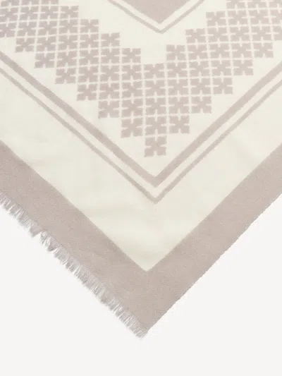 By Malene Birger Geometric-pattern Scarf In White