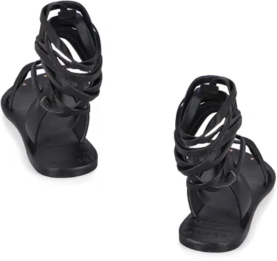 Manebi Ar Studio X Mnb Leather Sandals In Black