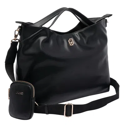 Liu •jo Versatile Tote Bag Adjustable Strap In Black