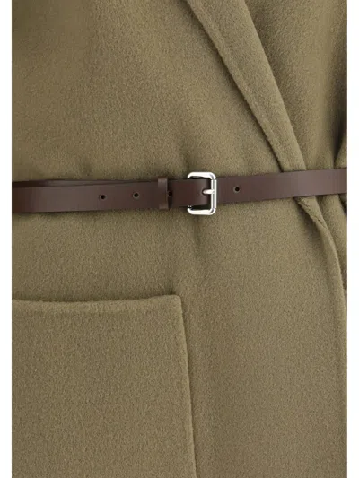 Jacob Cohen Double Wool Cloth Caban Jacket In Green