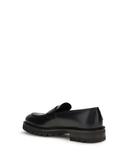 Ferragamo Flat Shoes With Minimalist Silhouette In Black