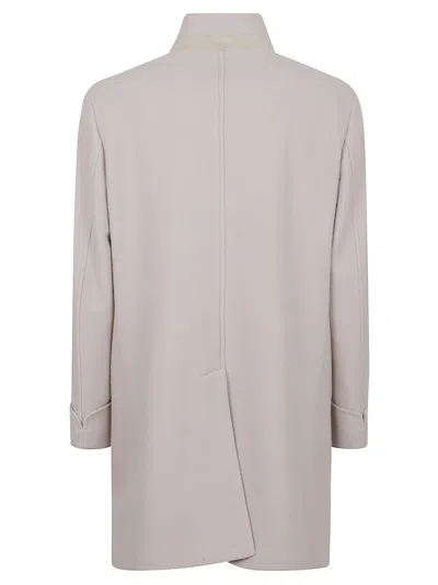 Eleventy Single-breasted Coat With Mandarin Collar And Button Closure In Gray