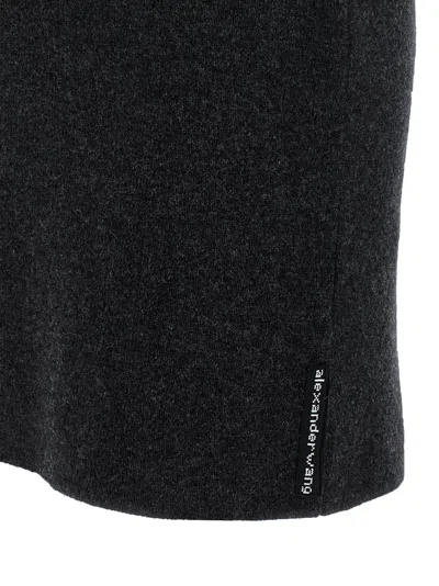 Alexander Wang T Alexanderwang. T Midweight Short Sleeve Polo Dress In Black