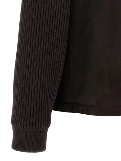 Brioni Suede Bomber Jacket In Brown