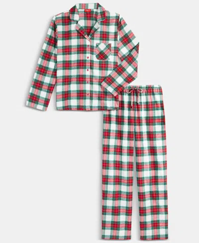 Holiday Lane Women's Merry Plaid Cotton Pajama Set, Macy's Exclusive In Red