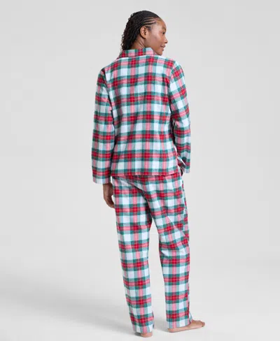 Holiday Lane Women's Merry Plaid Cotton Pajama Set, Macy's Exclusive In Red