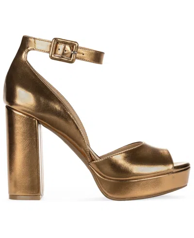 Wild Pair Women's Reemaa Round Toe Dress Sandals, Macy's Exclusive In Gold