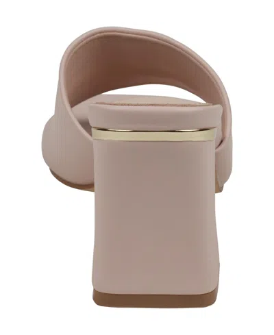 Gc Shoes Women's Soho Square Toe Block Heel Dress Sandals In Pink