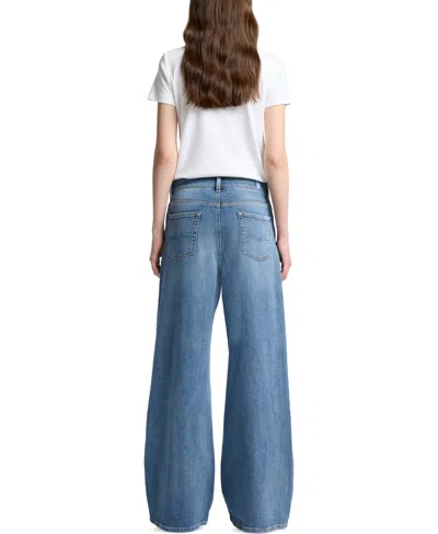 7 For All Mankind Zoey Agadir Loose Wide Leg Jean In Blue