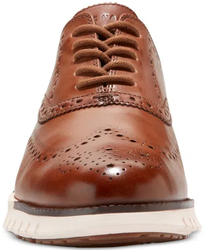 Cole Haan Zerogrand Remastered Wingtip Derby Sneaker In British Tan Ivory