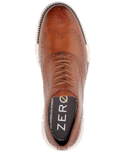 Cole Haan Zerogrand Remastered Wingtip Derby Sneaker In British Tan Ivory