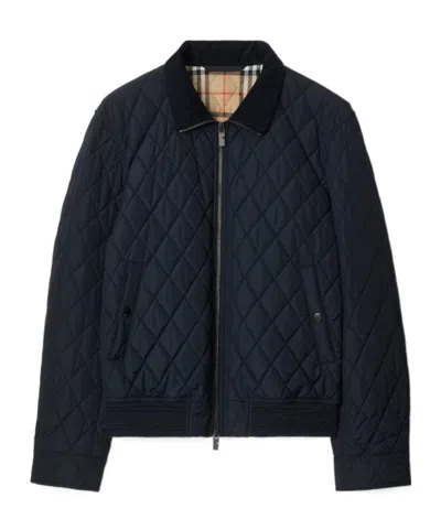 Burberry Quilted Nylon Jacket In Black