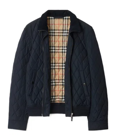 Burberry Quilted Nylon Jacket In Black