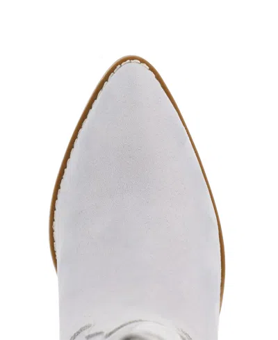 Mia Women's Crosley Pointed Toe Western Mid-shaft Boots In Blue