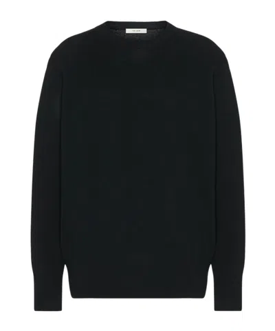 The Row Maglione Leilani Oversize In Cashmere Blu Notte Donna In Black