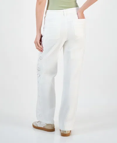And Now This Women's Eyelet Patch-pocket Pants, Macy's Exclusive In White