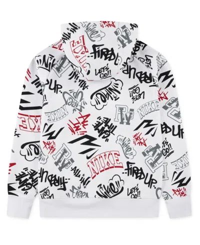 Nike 3brand By Russell Wilson Big Girls Graffiti-printed Cropped Hoodie In Multi
