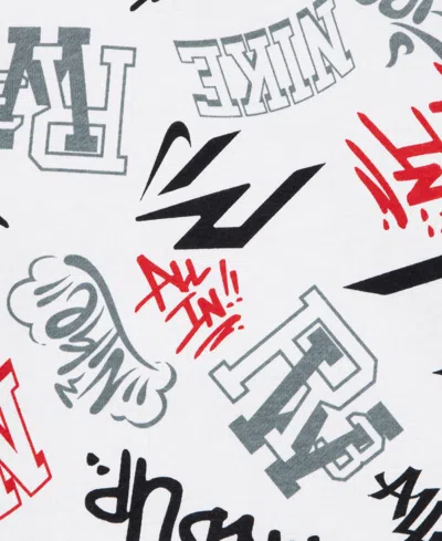 Nike 3brand By Russell Wilson Big Girls Graffiti-printed Cropped Hoodie In Multi