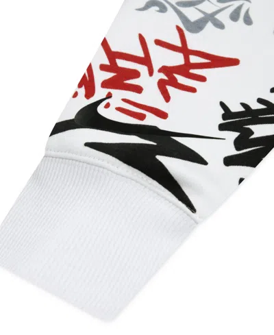 Nike 3brand By Russell Wilson Big Girls Graffiti-printed Cropped Hoodie In Multi