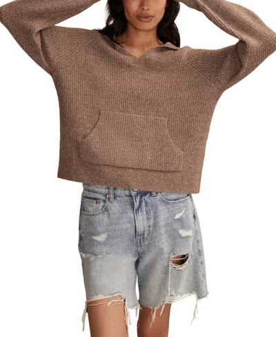 Lucky Brand Women's Cloud Soft Hoodie Sweater In Brown