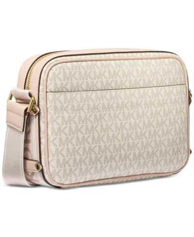 Michael Kors Maeve Large Signature Logo Crossbody Bag In Pink