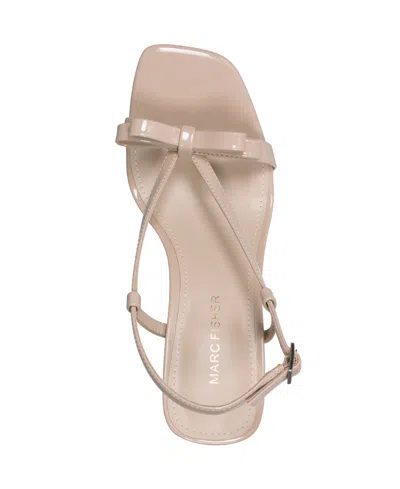 Marc Fisher Women's Danzy Bow Square Toe Dress Sandals In Brown