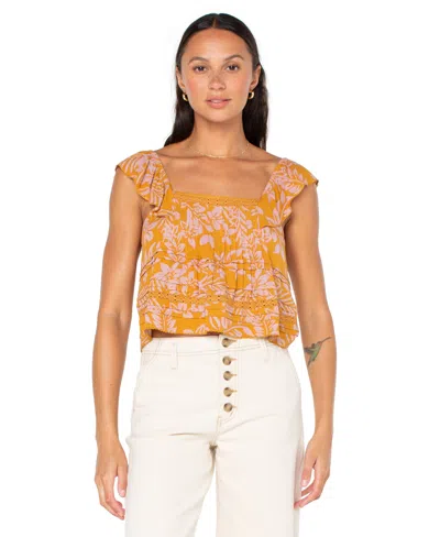Roxy Coastal Rays Top In Orange