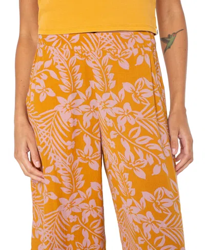 Roxy Juniors' Floral-print Midnight Avenue Crinkled Pull-on Pants In Multi