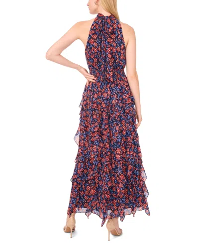 1.state Flounce Cascading Maxi Dress In Multi