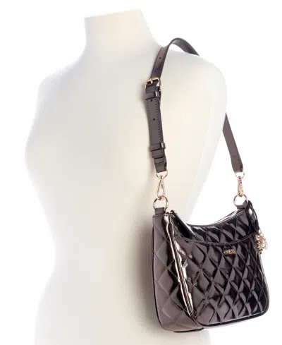 Guess Tinsley Medium Quilted Shoulder Bag In Brown