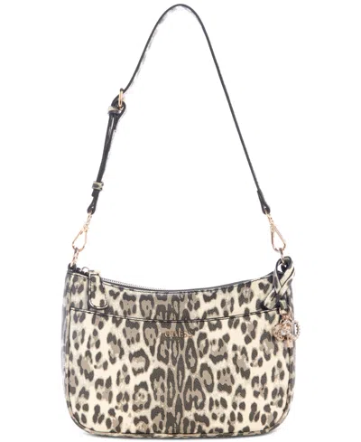 Guess Tinsley Medium Leopard Print Shoulder Bag In Animal Print