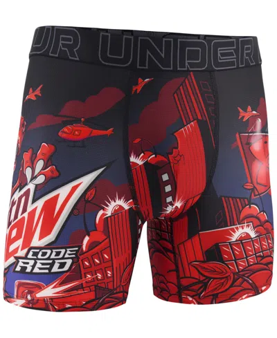 Under Armour Men's Mountain Dew Printed Performance Tech Mesh 6" Boxer Briefs In Multi