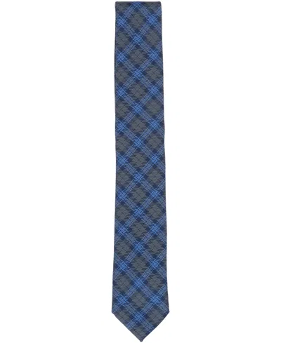 Bar Iii Men's Kingsley Plaid Pattern Tie, Macy's Exclusive In Blue