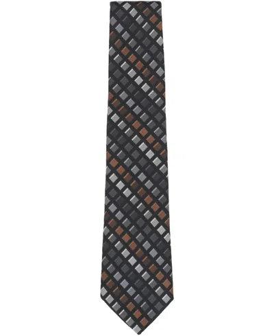 Perry Ellis Portfolio Men's Earle Geo-pattern Classic Tie In Black