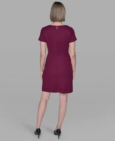 Karl Lagerfeld Tweed Sheath Dress In Purple